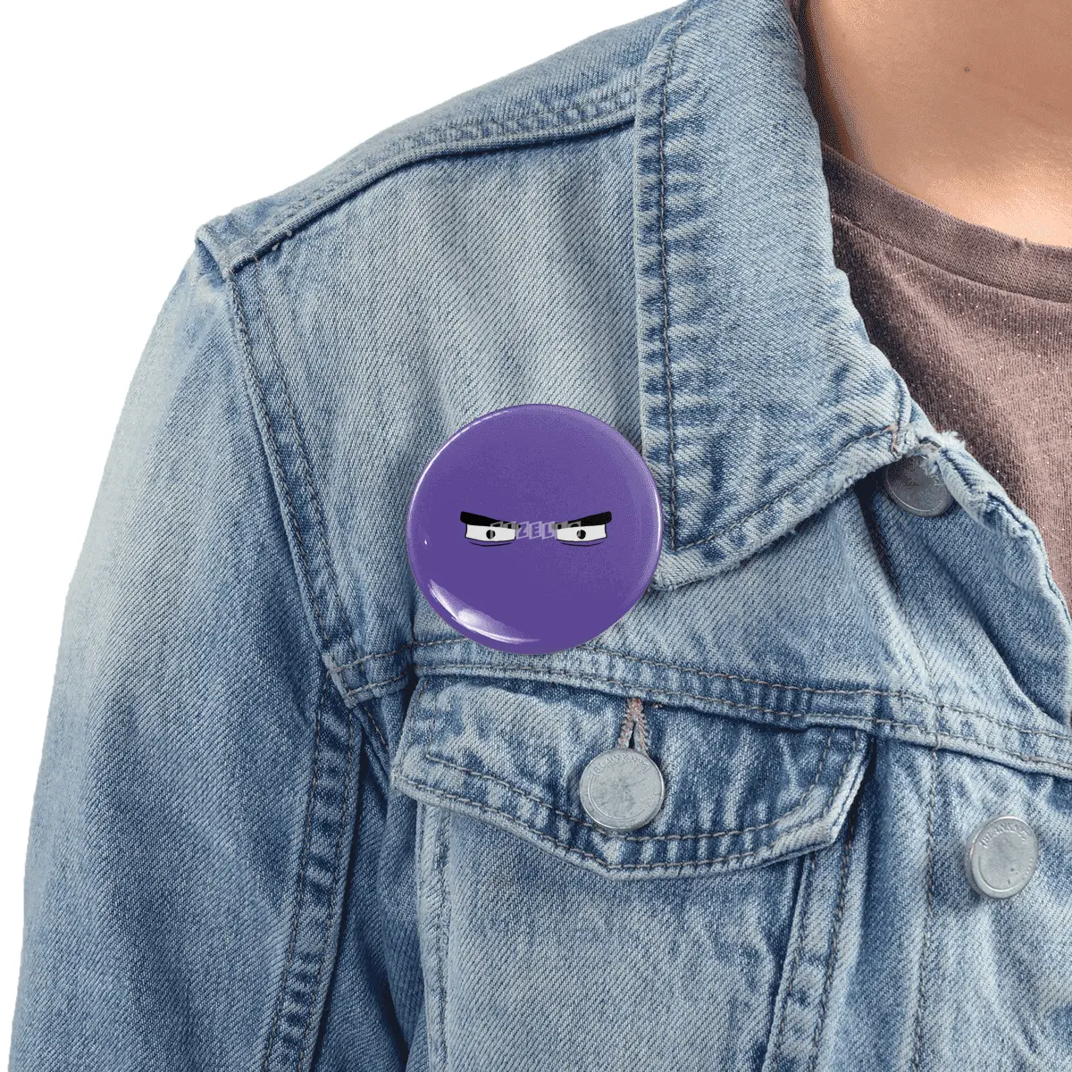 Cartoon Eyes - Grouchy Face Rozet