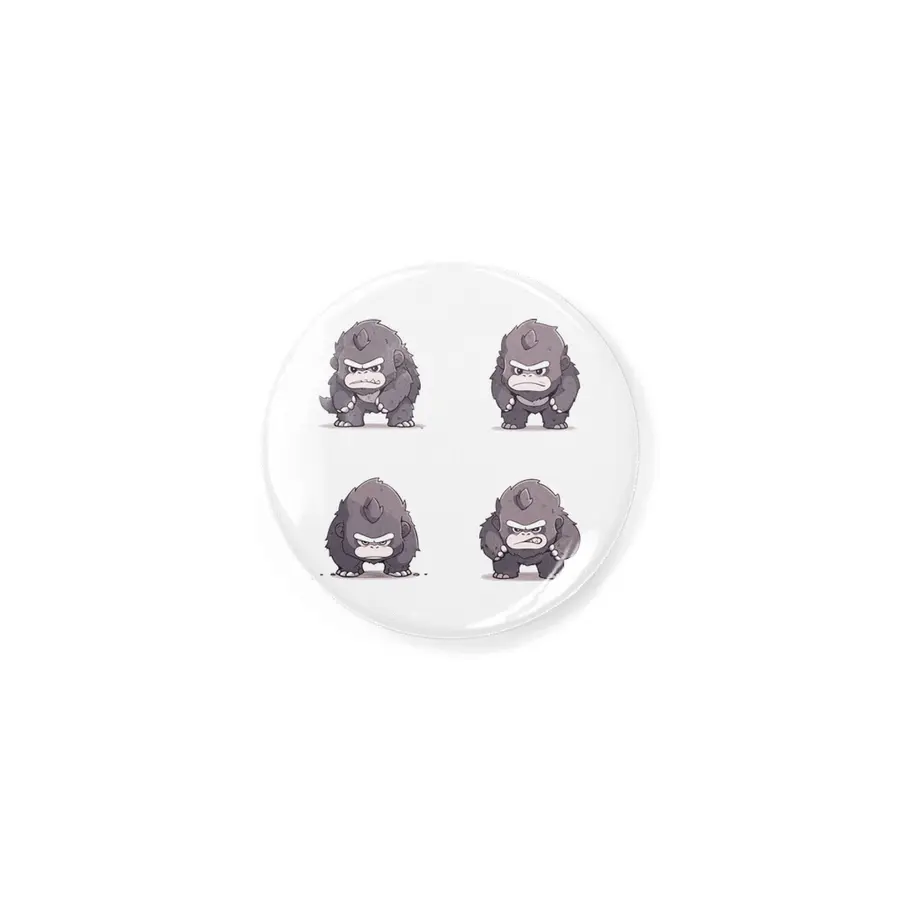 Cute Angry Gorilla Rozet