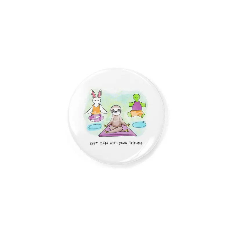 Bunny Daze Yoga - Get Zen With Your Friends Rozet