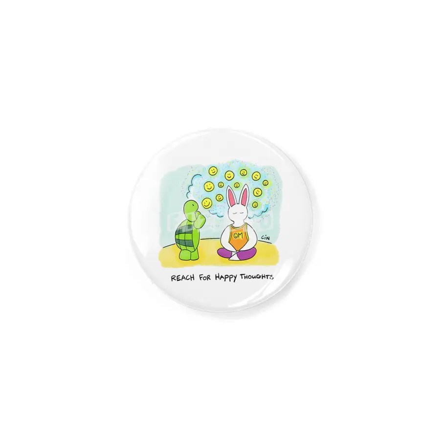 Bunny Daze Yoga - Reach For Happy Thoughts Rozet