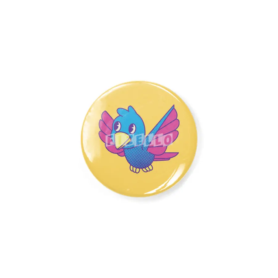 Cute Retro Bird Rozet