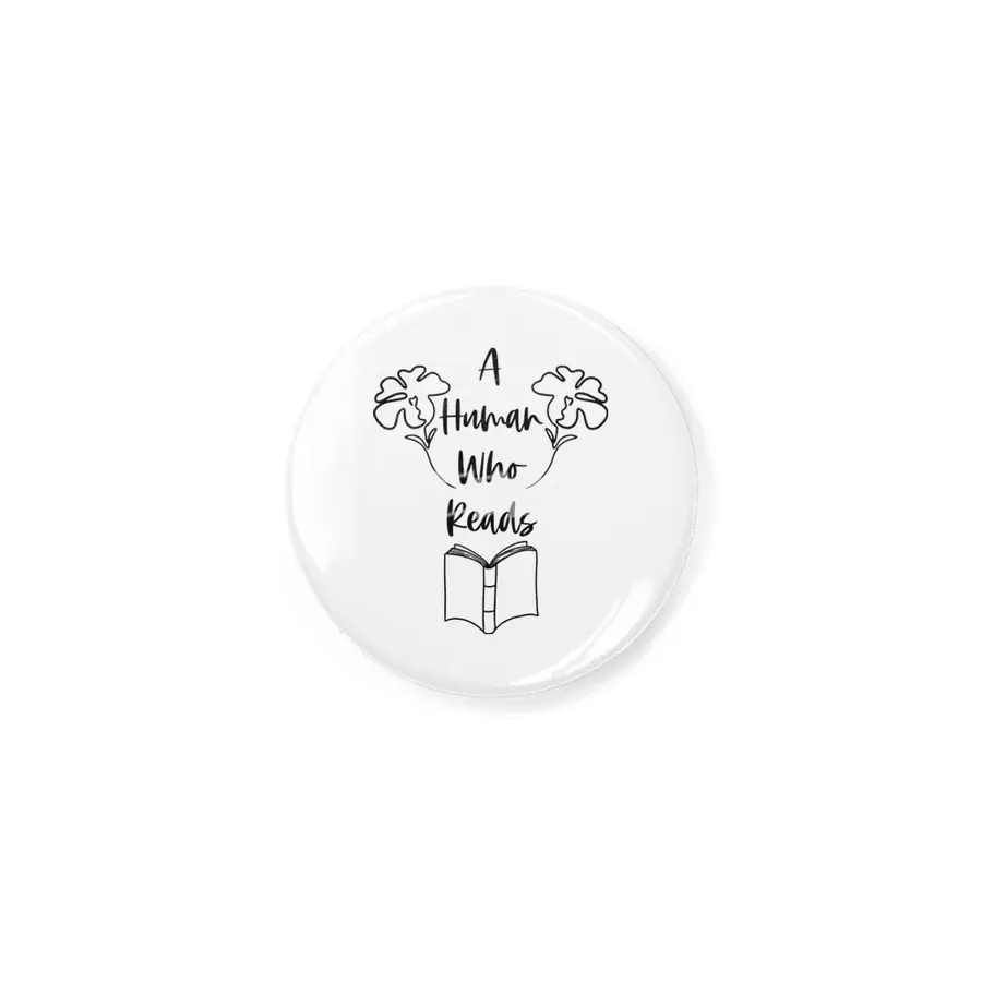 A Human Who Reads - Black - Reader Sayings Book Quotes Rozet