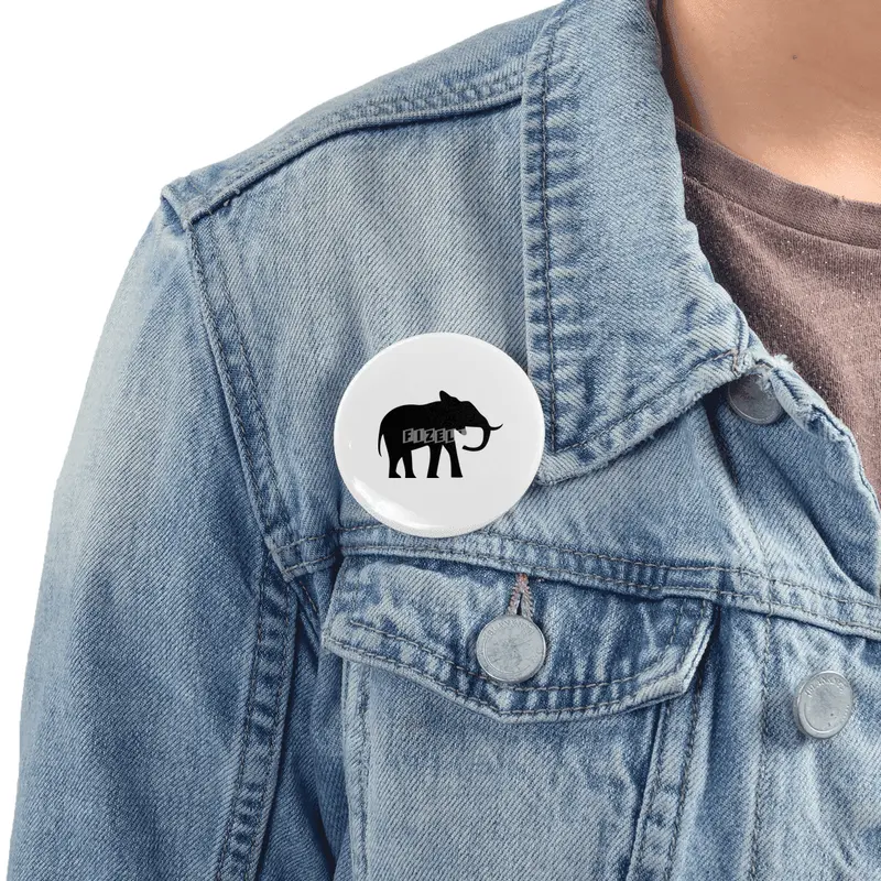 Elephant Silhouette Rozet