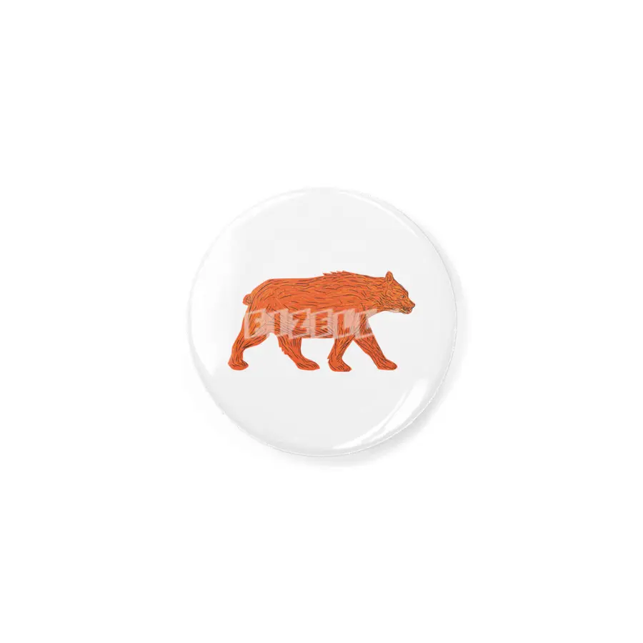 American Black Bear Walking Side Retro Rozet