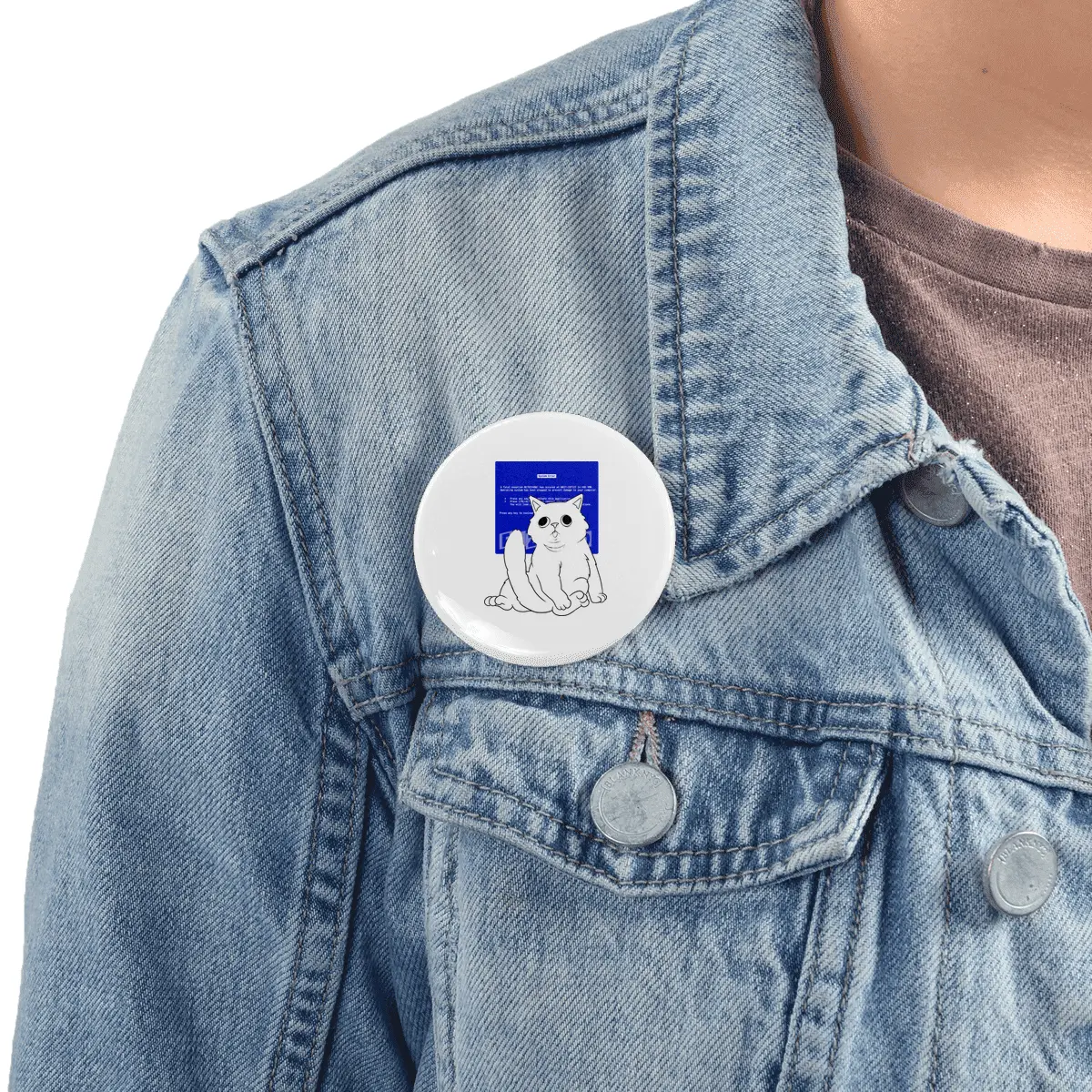 Blue Screen Cat Rozet