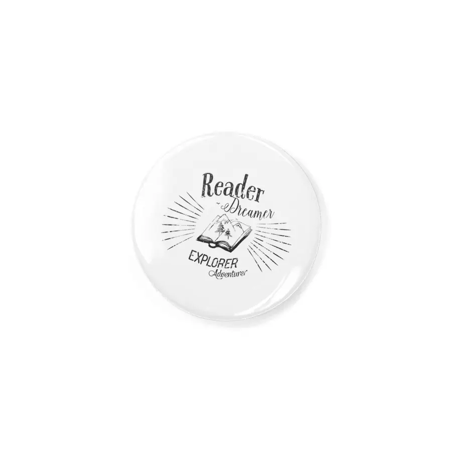 Reader Dreamer Explorer Adventurer Open Book Rozet