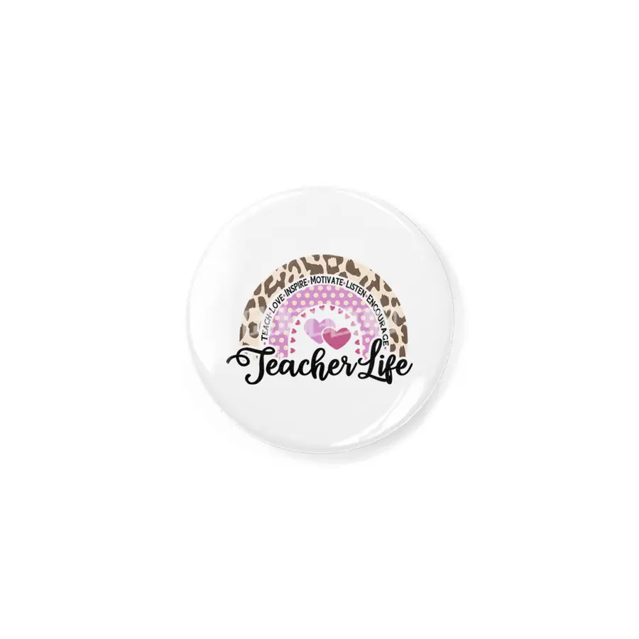 Leopard Rainbow Teacher Life | Cute Teacher Rozet