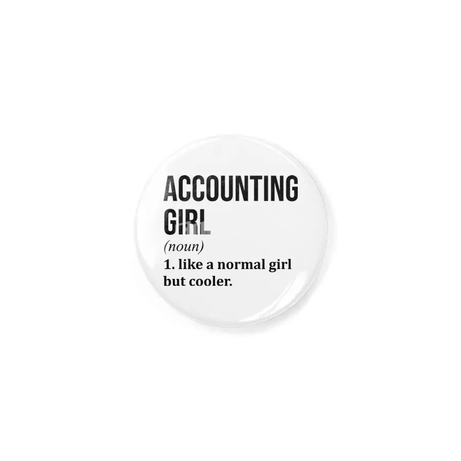 Accounting Girl Funny Saying Rozet