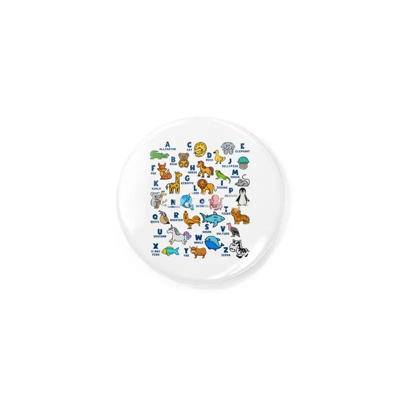 Alphabet Animal ABCs Learning Rozet