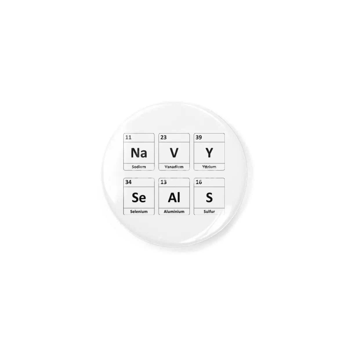 Navy SEALs Periodic Table Elements Rozet