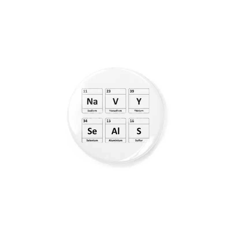 Navy SEALs Periodic Table Elements Rozet