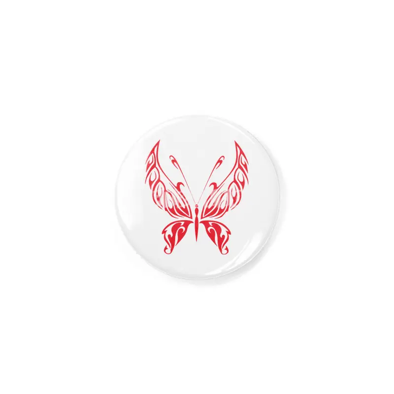 Red Butterfly Rozet