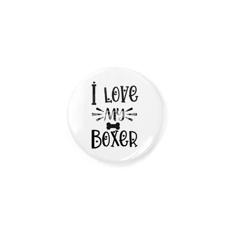 I Love My Boxer Rozet