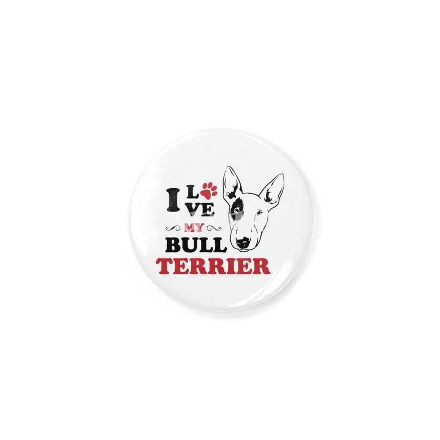 I Love My Bull Terrier Rozet