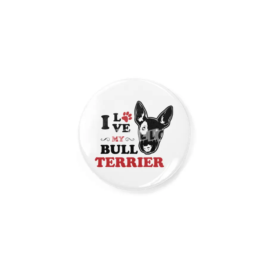 I Love My Bullterrier Rozet