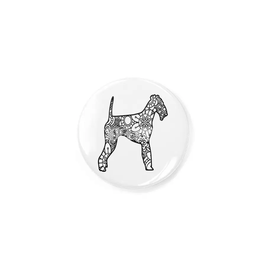 Airedale Terrier Mandala Zentangle Rozet