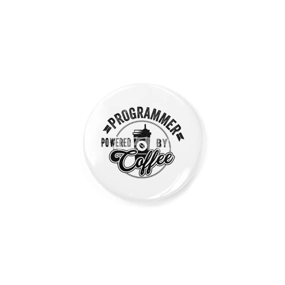 Programmer Powered By Coffee Gift Idea Rozet