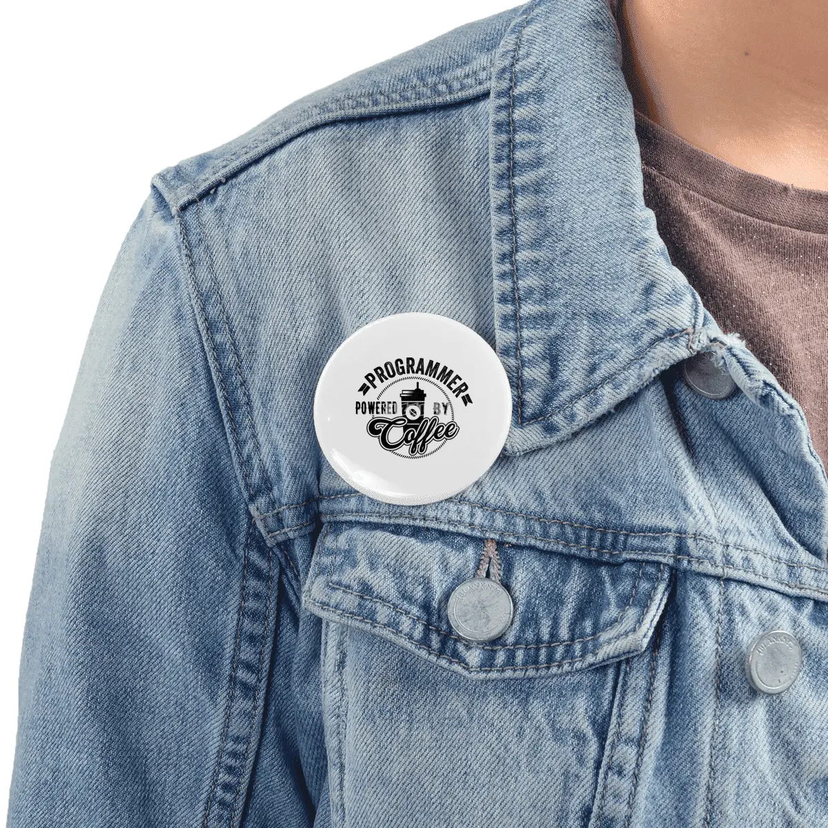 Programmer Powered By Coffee Gift Idea Rozet