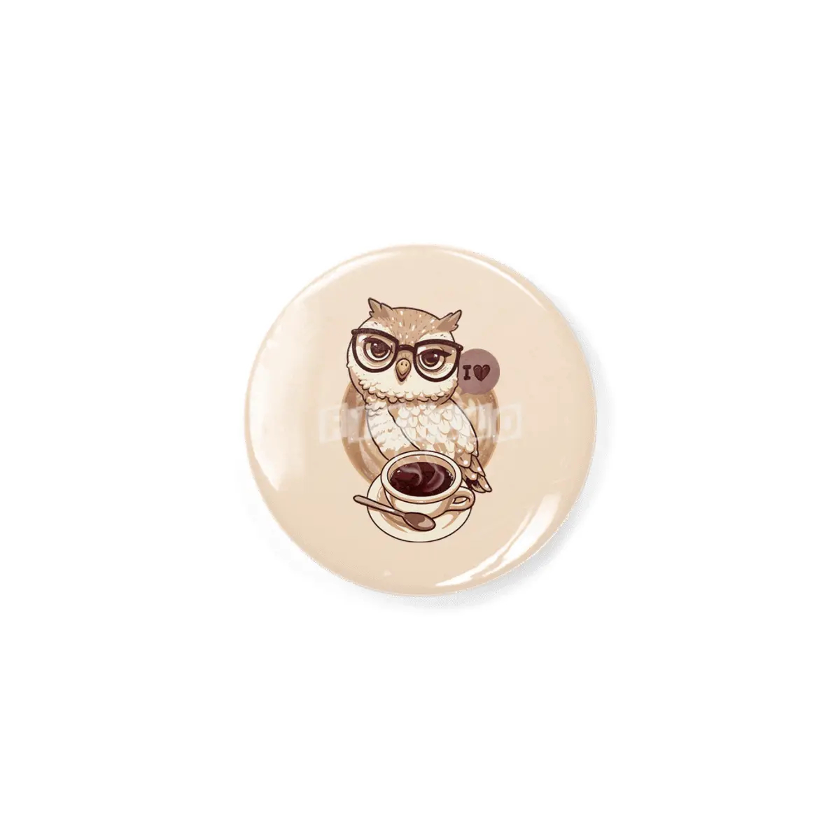 Coffe Lover Owl Rozet