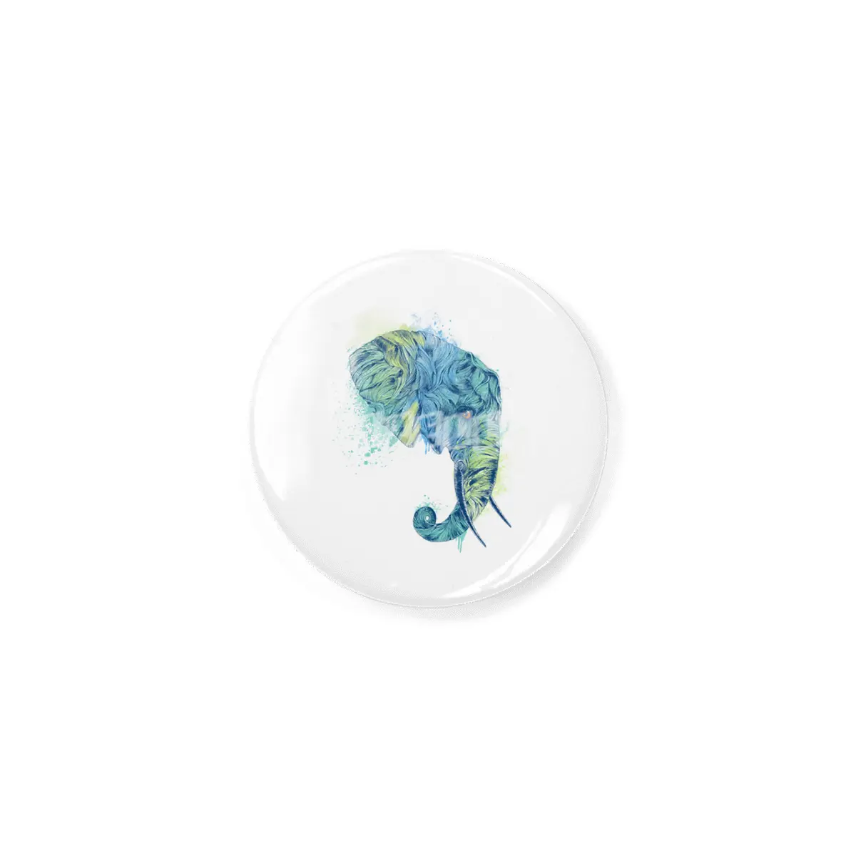 Colorful Elephant Portrait Rozet