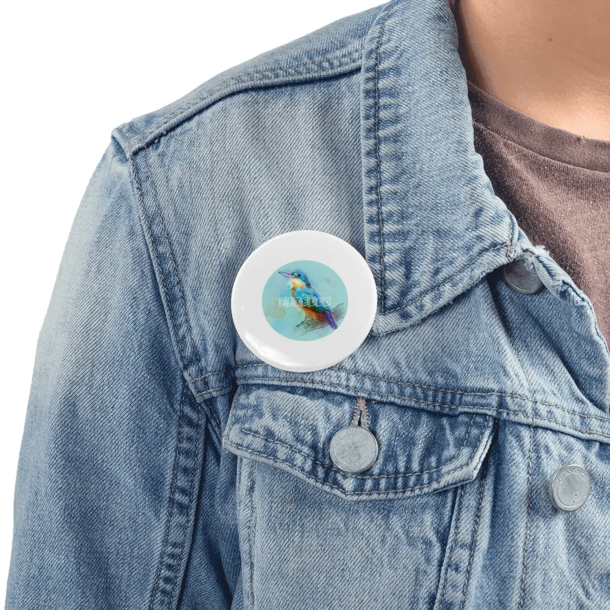 Colorful Kingfish bird Rozet