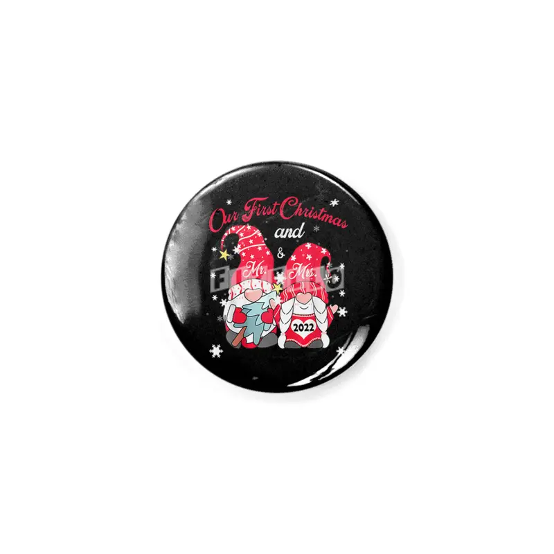 Our First Christmas As Mr and Mrs 2023 Couple Gnomes Xmas Rozet