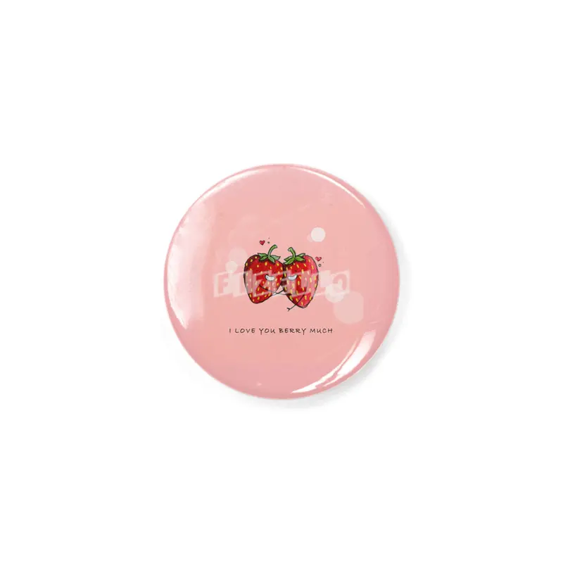 Cute Strawberry Couple with "I Love You Berry Much" Rozet