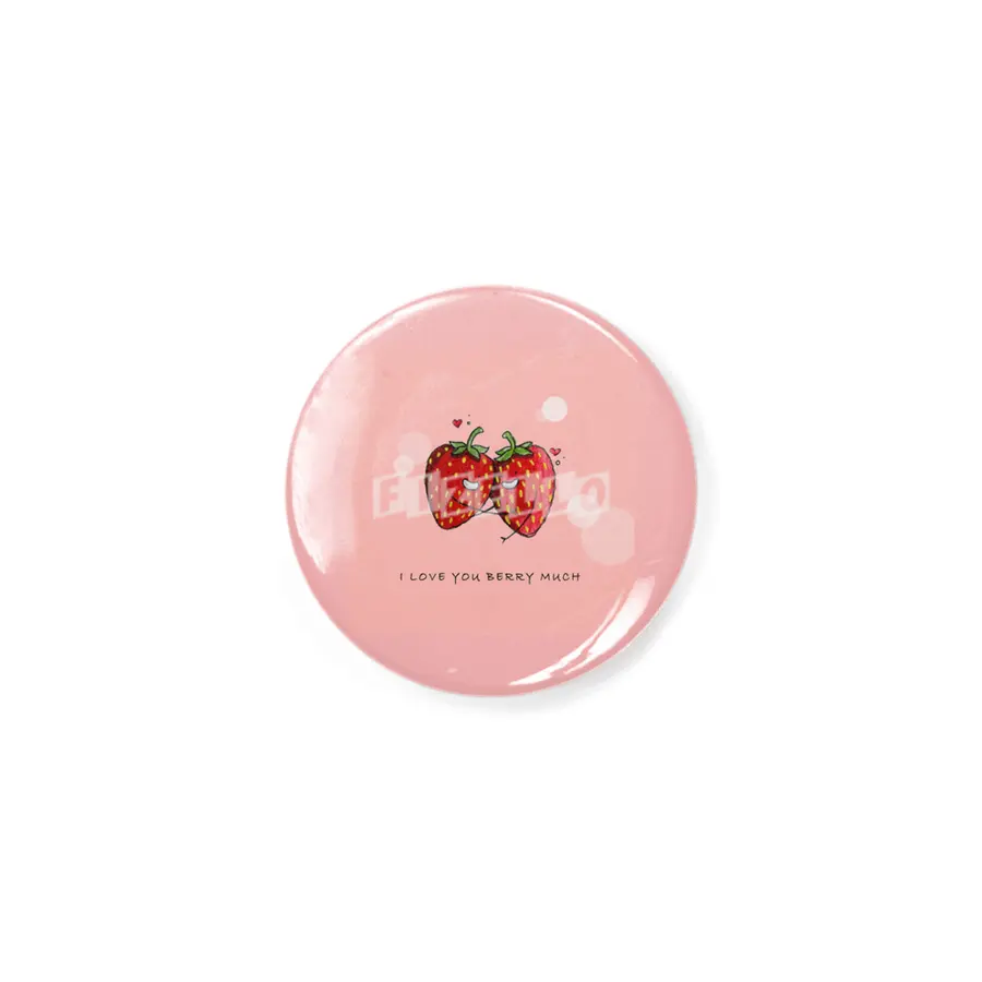 Cute Strawberry Couple with "I Love You Berry Much" Rozet
