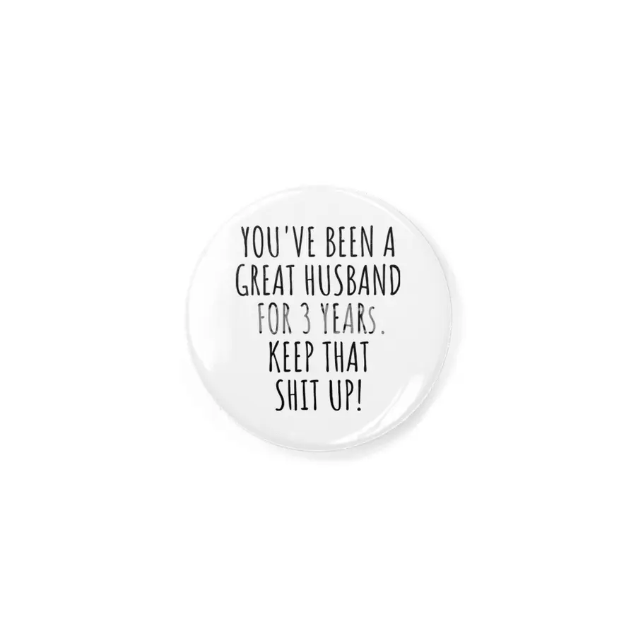 3 Years Anniversary Husband Funny Gift for 3rd Wedding Relationship Couple Marriage Rozet