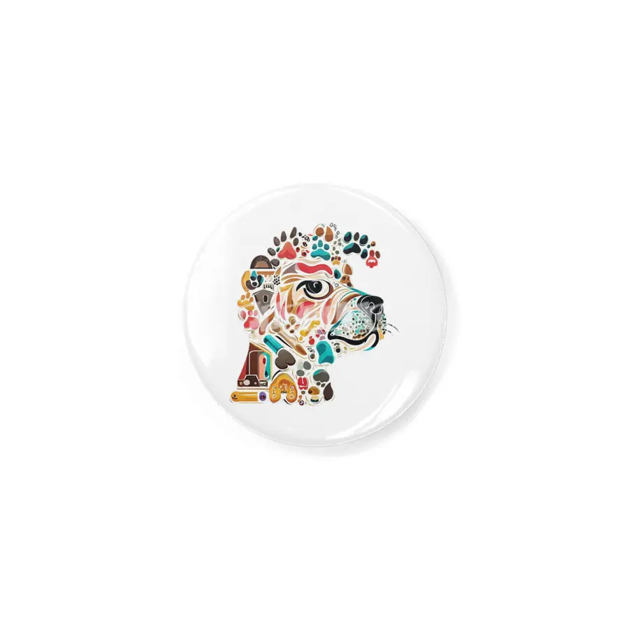 Paw Print Collage: Dog Lover's Delight Rozet