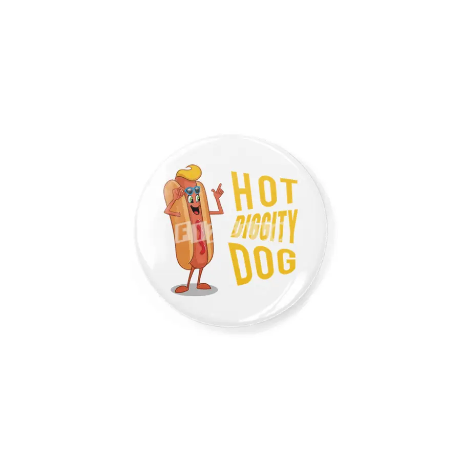 Hot Diggity Dog Yellow Rozet