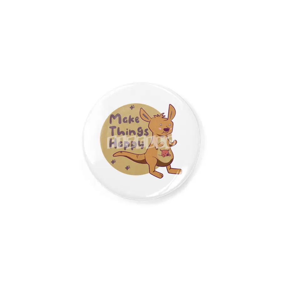 Make things happy Kawaii funny cute kangaroo brown Rozet