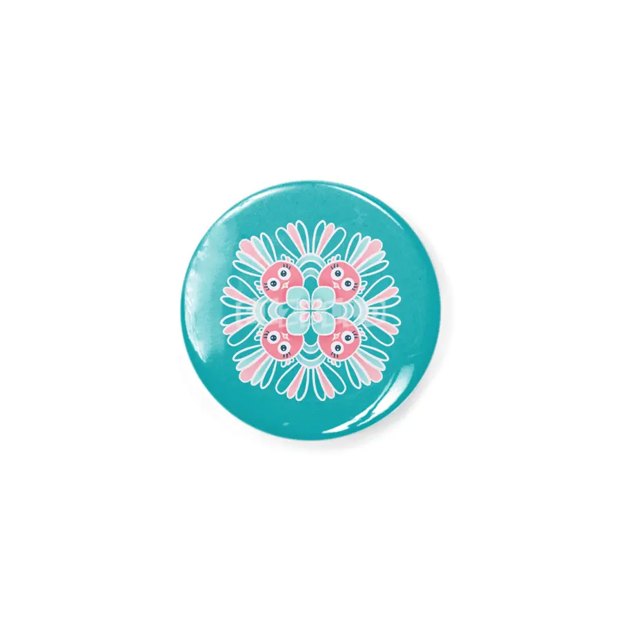 Cute Birds Flower Mandala Rozet