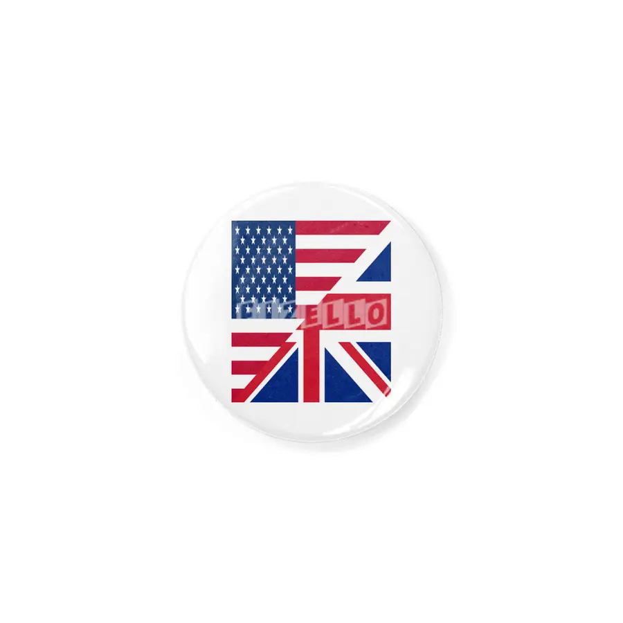 American & United Kingdom Flags Rozet