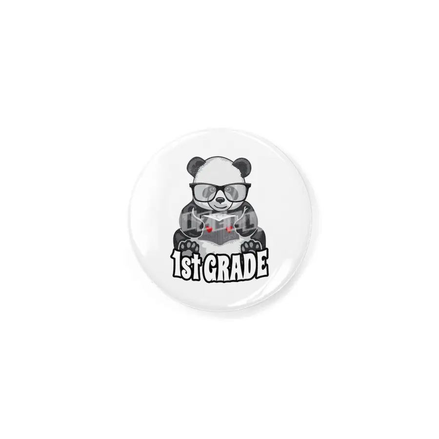 1st Grade Back To School Panda Book Reader Teacher Heart Rozet
