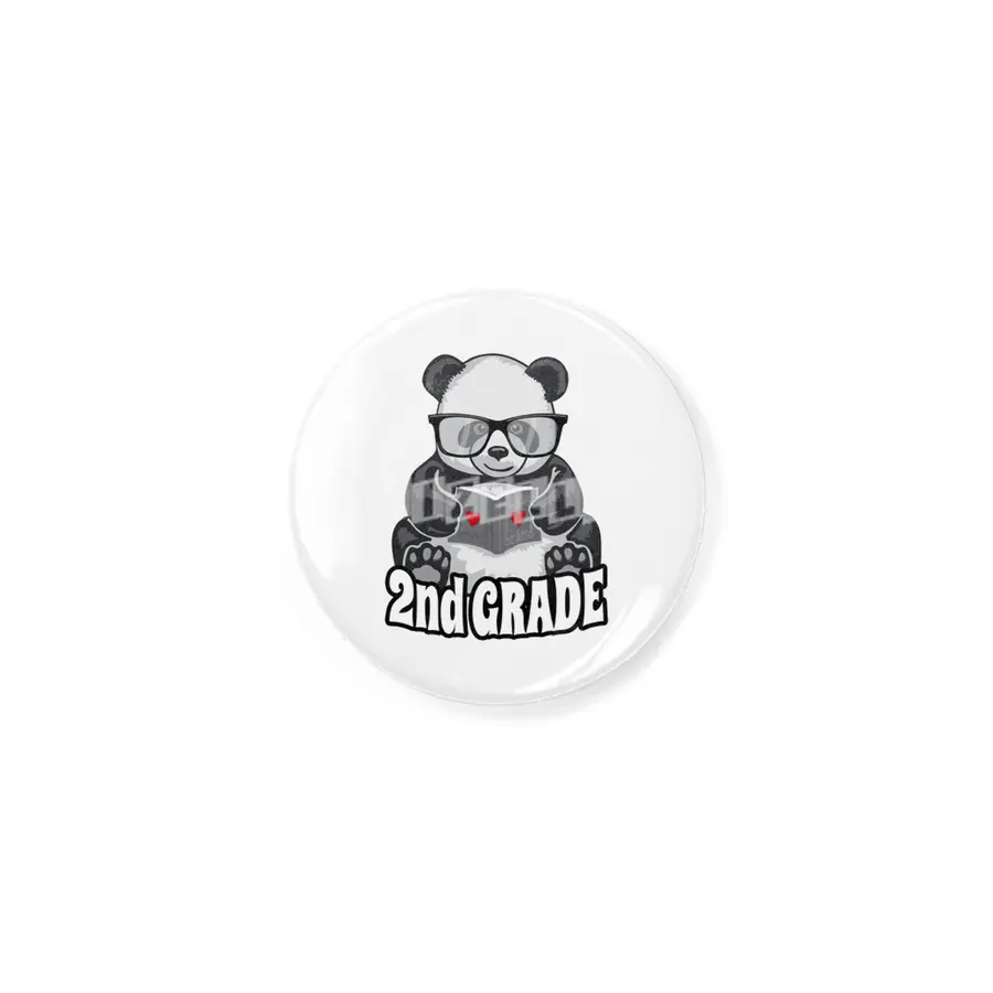 2nd Grade Back To School Panda Book Reader Teacher Heart Rozet