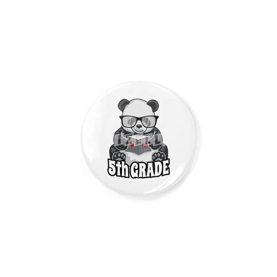 5th Grade Back To School Panda Book Reader Teacher Heart Rozet