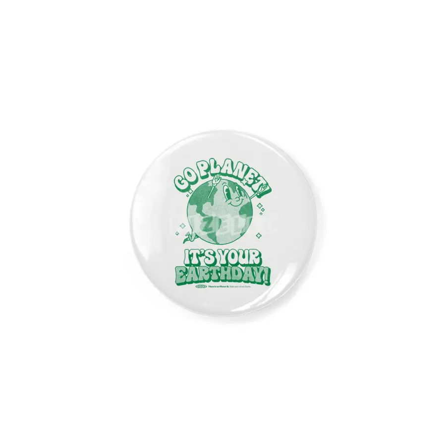 Go Planet It's Your Earth Day Retro Mascot Cute Earth Day Rozet
