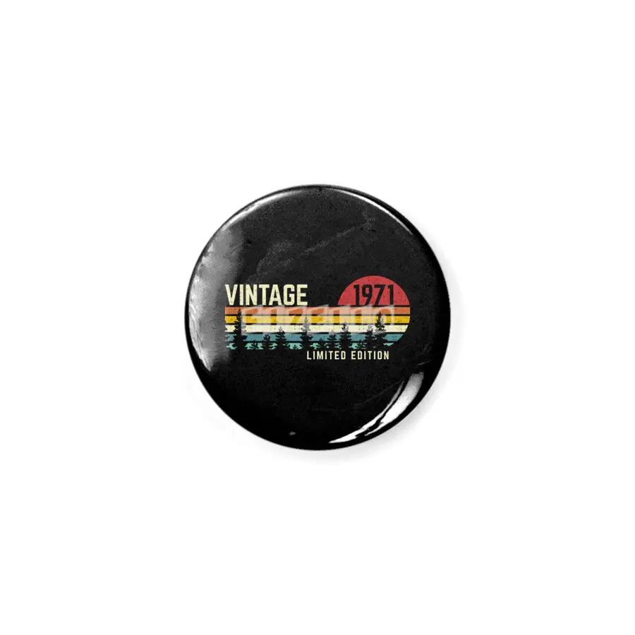 get this vintage sunset 1971 limited edition 50th birthday 50 years old retro classic cute design Rozet