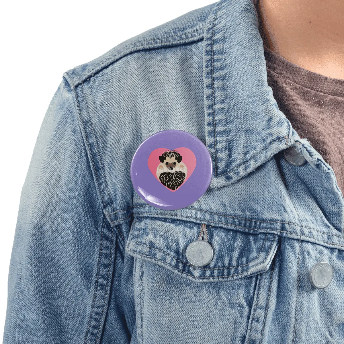 Hedgehog Love Heart Rozet