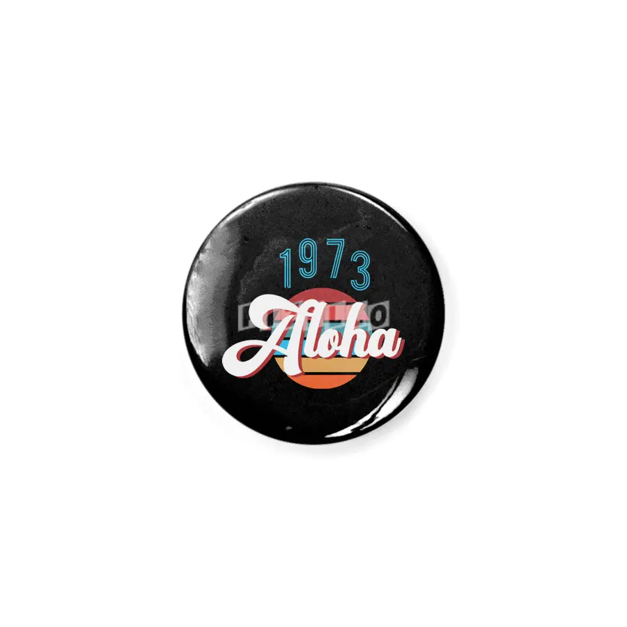 Retro Vintage Summer Aloha 1973 Rozet