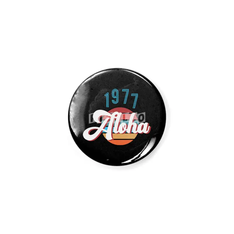 Retro Vintage Summer Aloha 1977 Rozet
