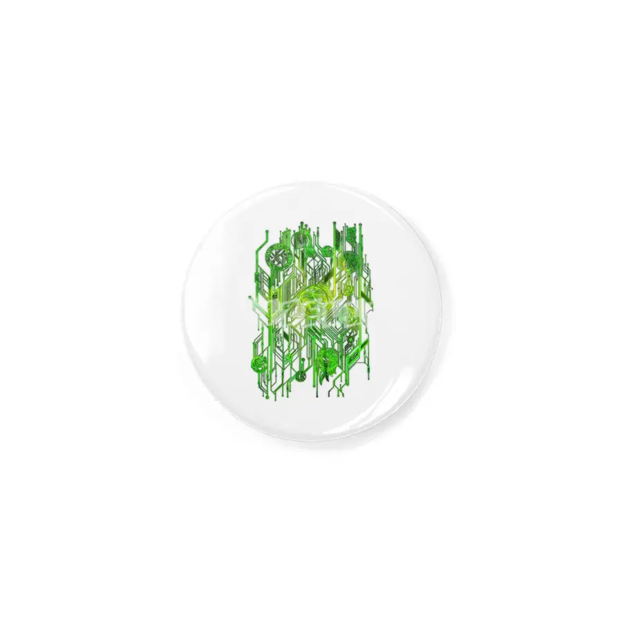 Zen Doodle Digital Circuit Neon Green Rozet