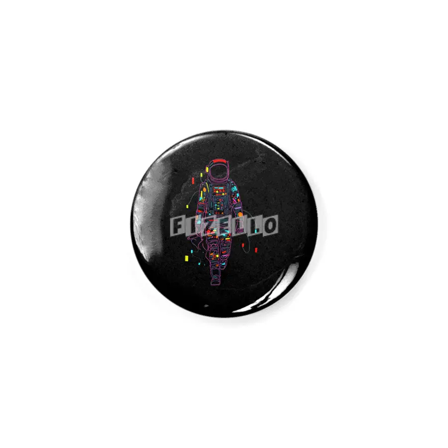 Abstract Retro Neon Astronaut Rozet
