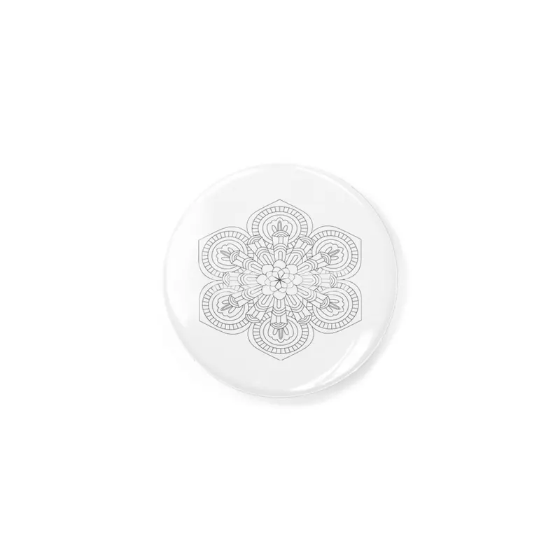 Black and white mandala vector isolated on white. Vector hand drawn circular decorative element. Rozet