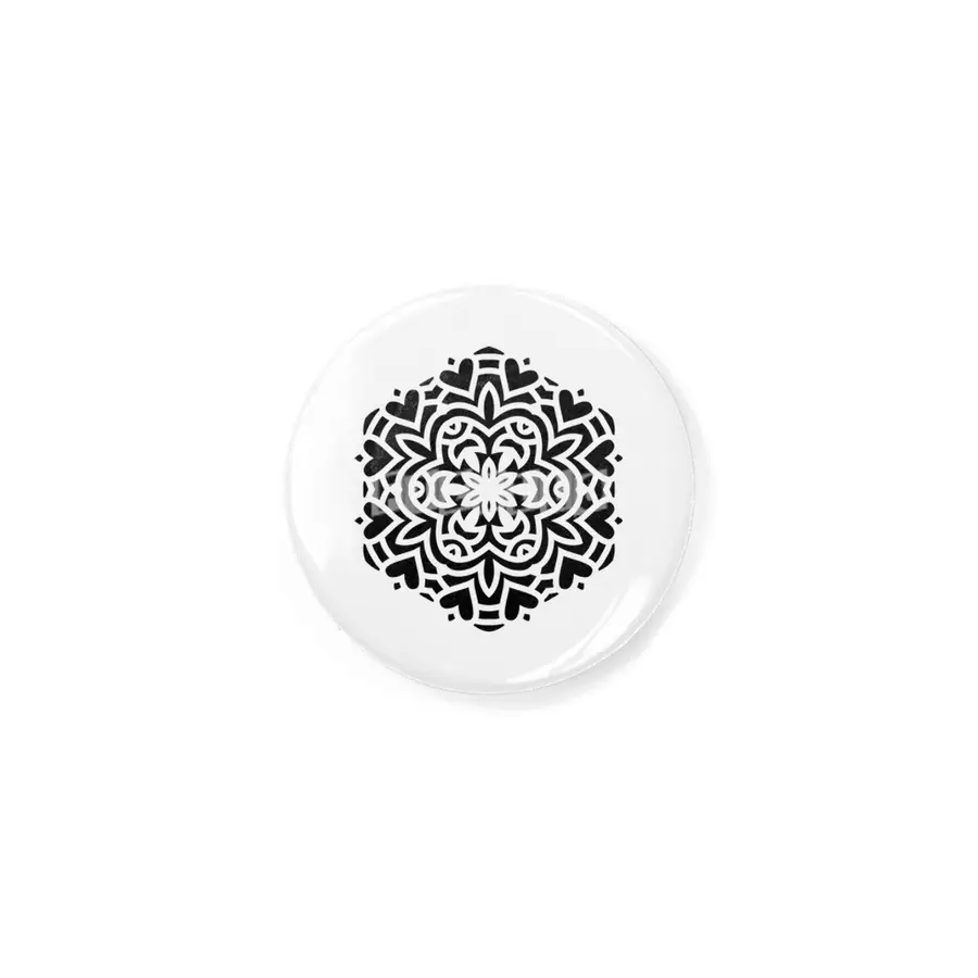 Black isolated ethnic mandala design. Anti-stress coloring page for adults. Hand drawn illustration. Rozet