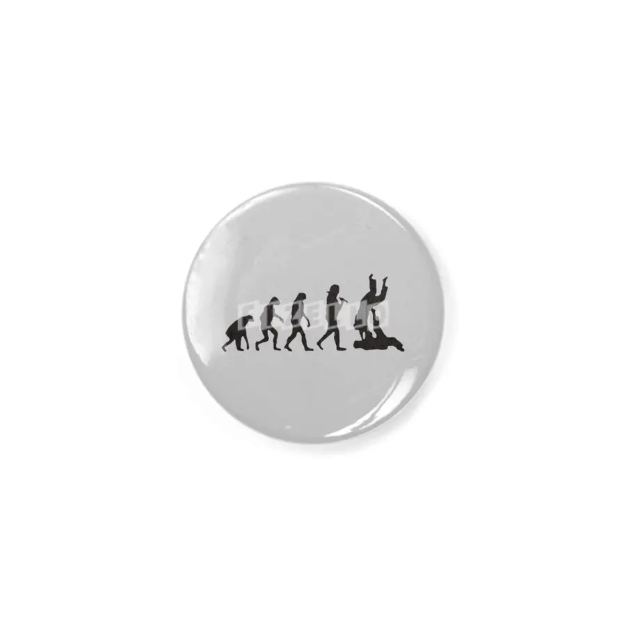 Evolution of Man Jiu Jitsu Humour Logo Rozet