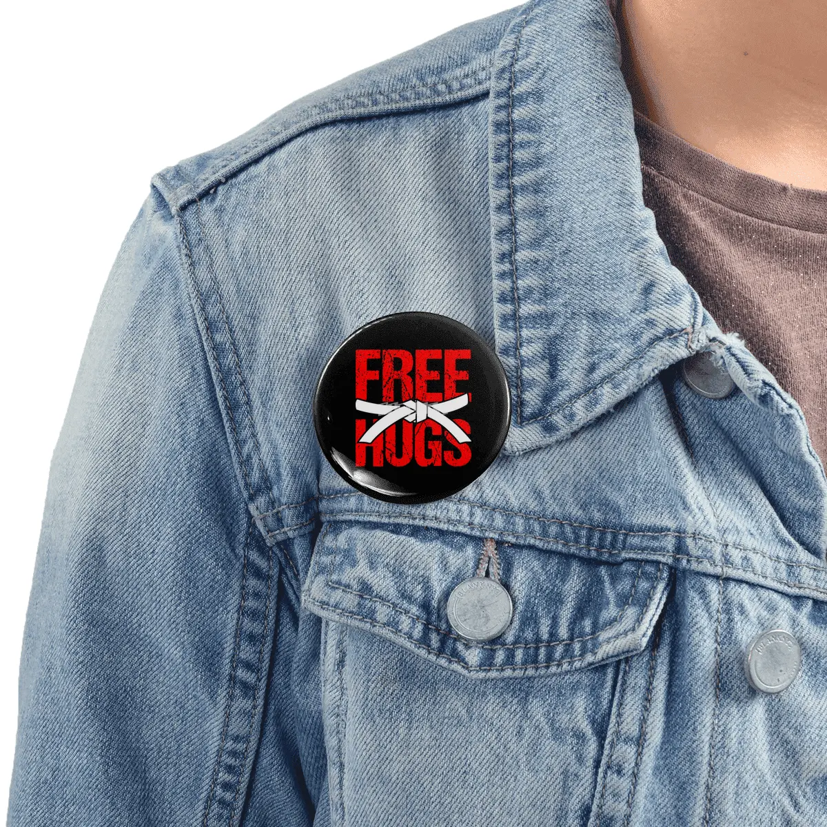 Free Hugs Martial Arts Jiu Jitsu Kung Fu Rozet