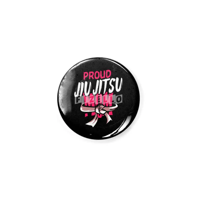 Proud Jiu Jitsu Mom BJJ Martial Arts Rozet