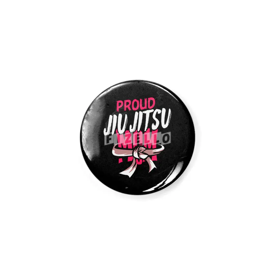 Proud Jiu Jitsu Mom BJJ Martial Arts Rozet